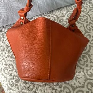Portland Leather Koi Kangaroo Shoulder Bag with Pebbled Finish, Small